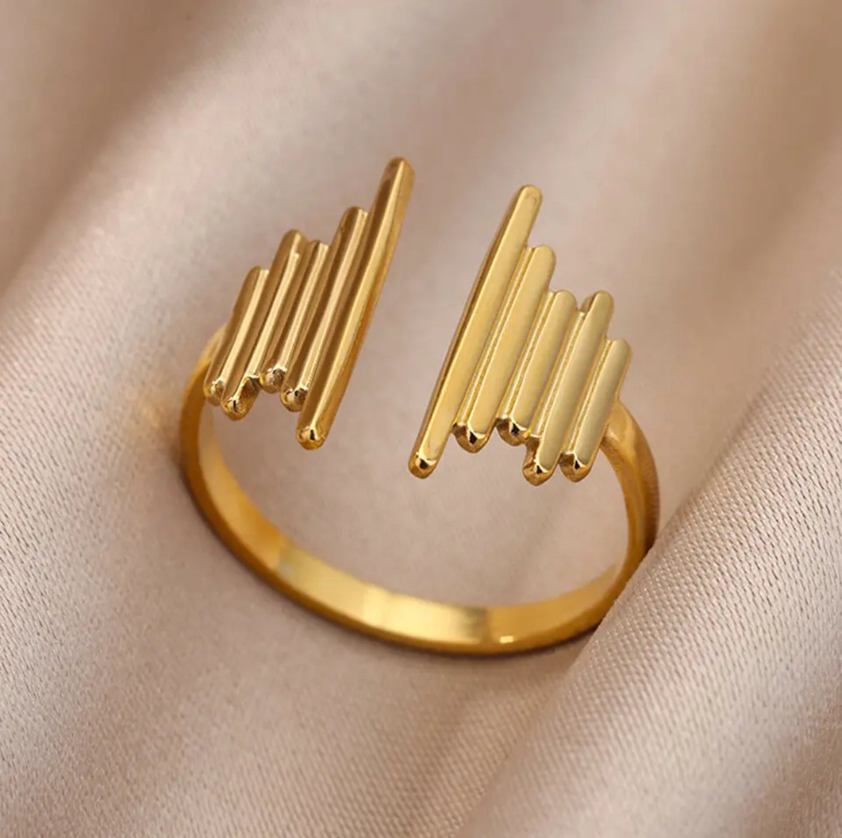 Adjustable Ring, made of 316L Stainless Steel in Gold