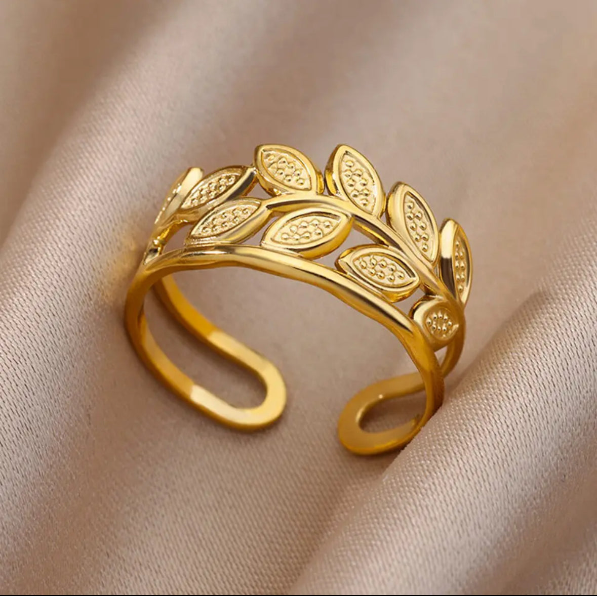 Adjustable Ring, made of 316L Stainless Steel in Gold