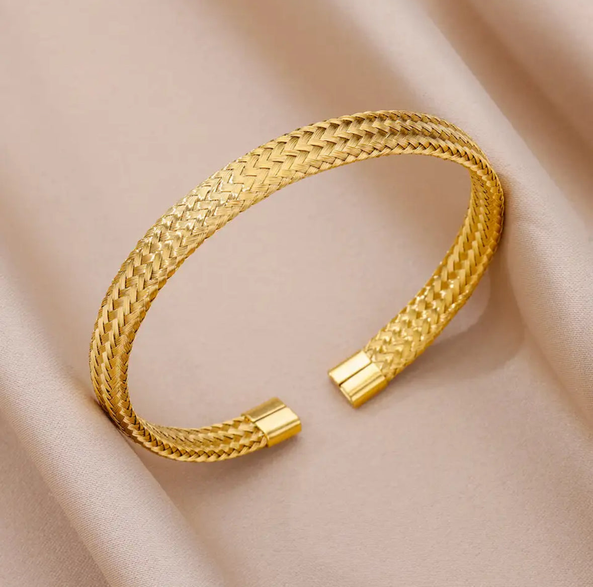 Adjustable Bracelets, Bangles made of 316L Stainless Steel in Gold